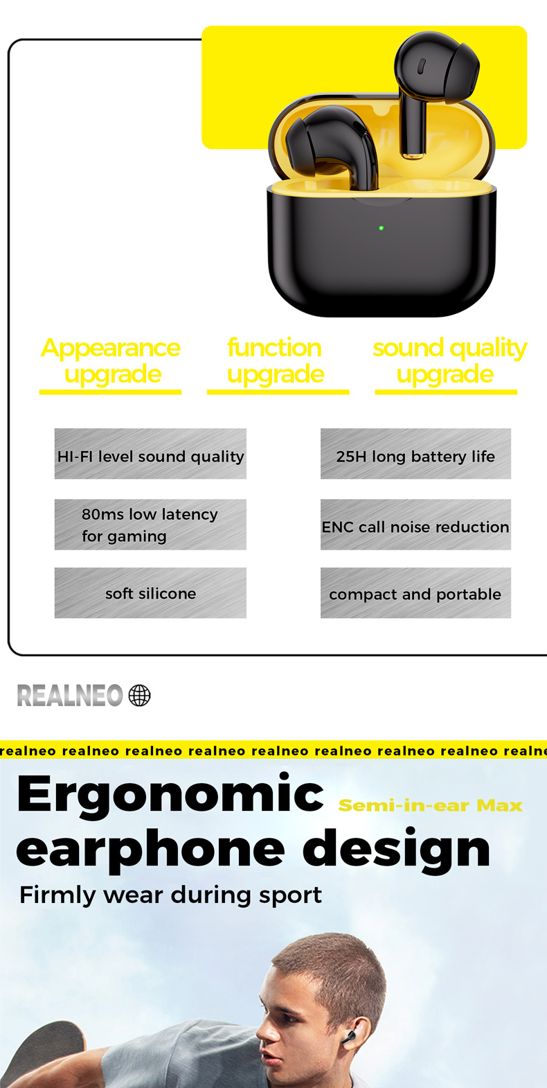 Realfit Neo 6 Max True Wireless Bluetooth Earbuds